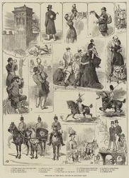 Sketches at the Royal Review on Saturday Last